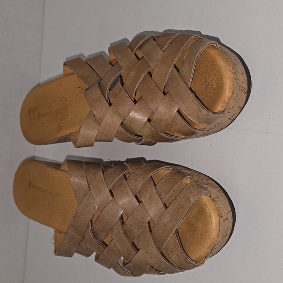 Chocolat Blu Peep Toe Yemaya Slide Platform Cork Wedge Womens Size 10 - Picture 2 of 16